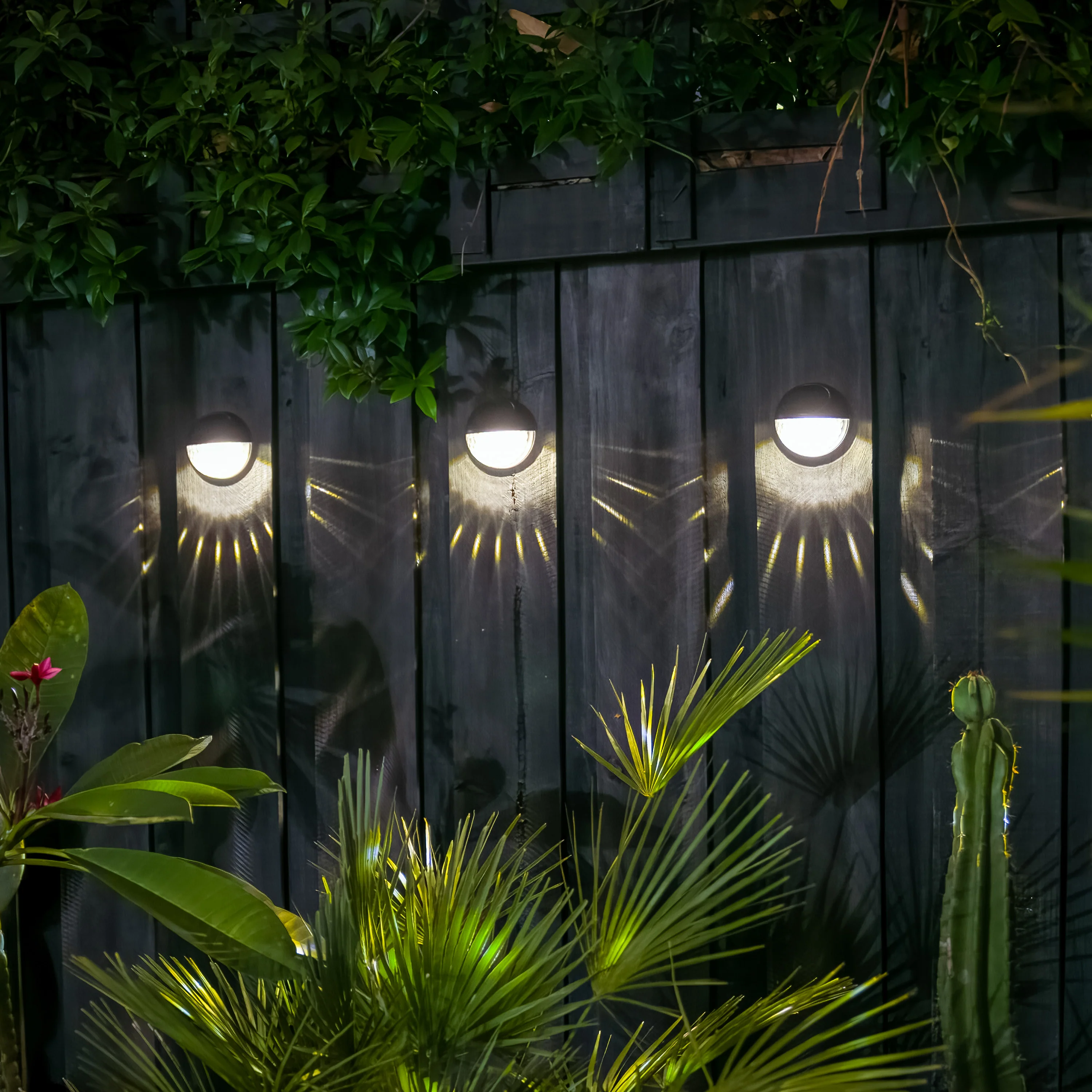 Round Solar Wall Lights | 1LED | 2 Pack | FLAIR - Image 4