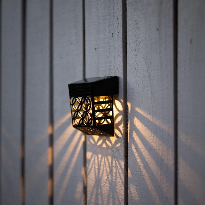 Patterned Solar Wall Light | 1LED | 4 Pack | ORBIT - Image 3
