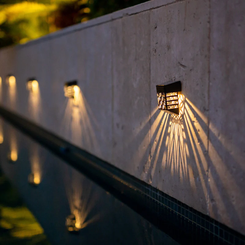 Patterned Solar Wall Light | 1LED | 4 Pack | ORBIT - Image 6