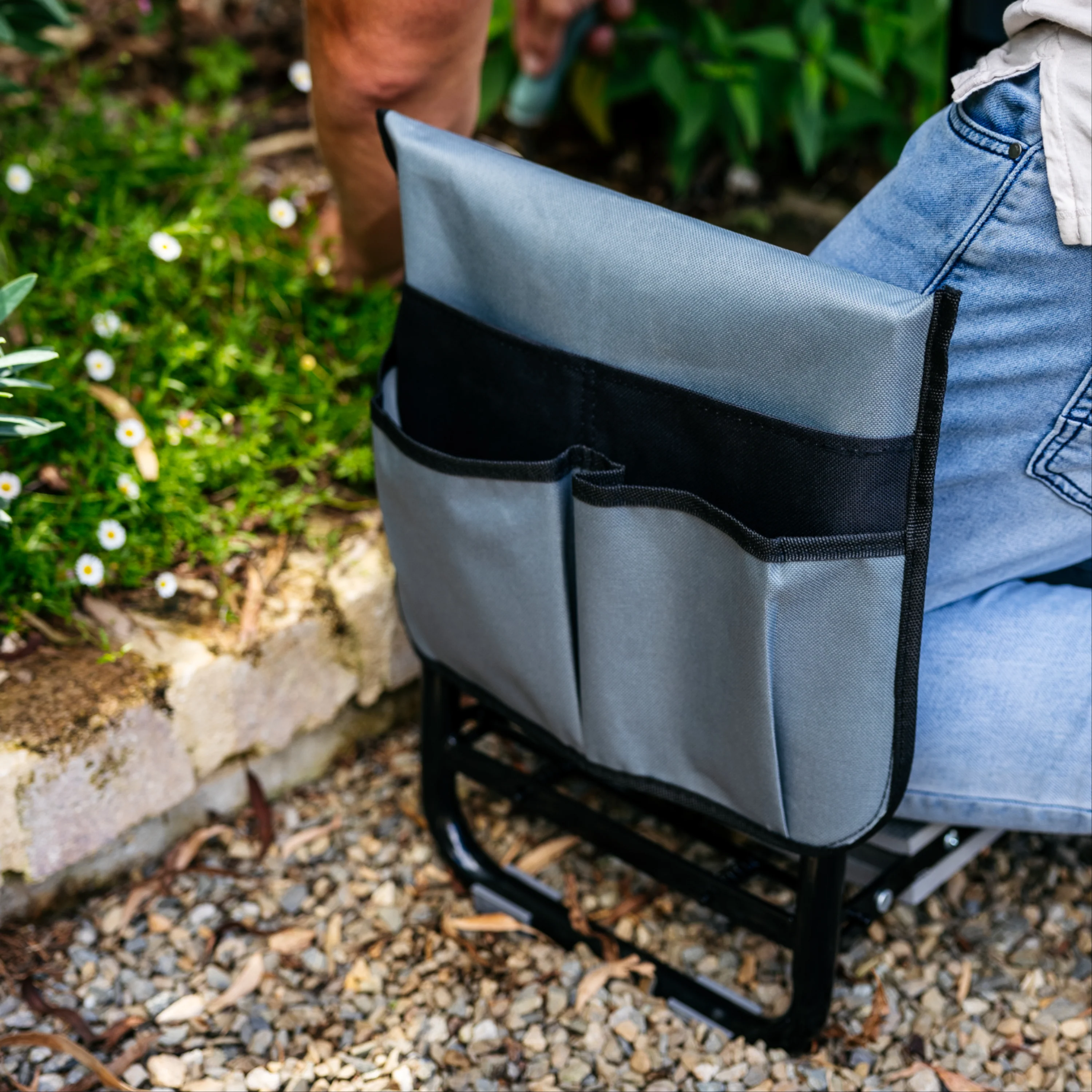 Folding Garden Kneeler & Seat with Tool Pouches - Image 7
