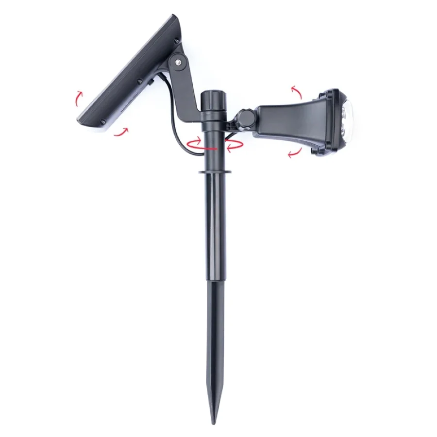 Adjustable Solar Garden Spotlight | Ground Spike | 5LED | FOCUS - Image 7
