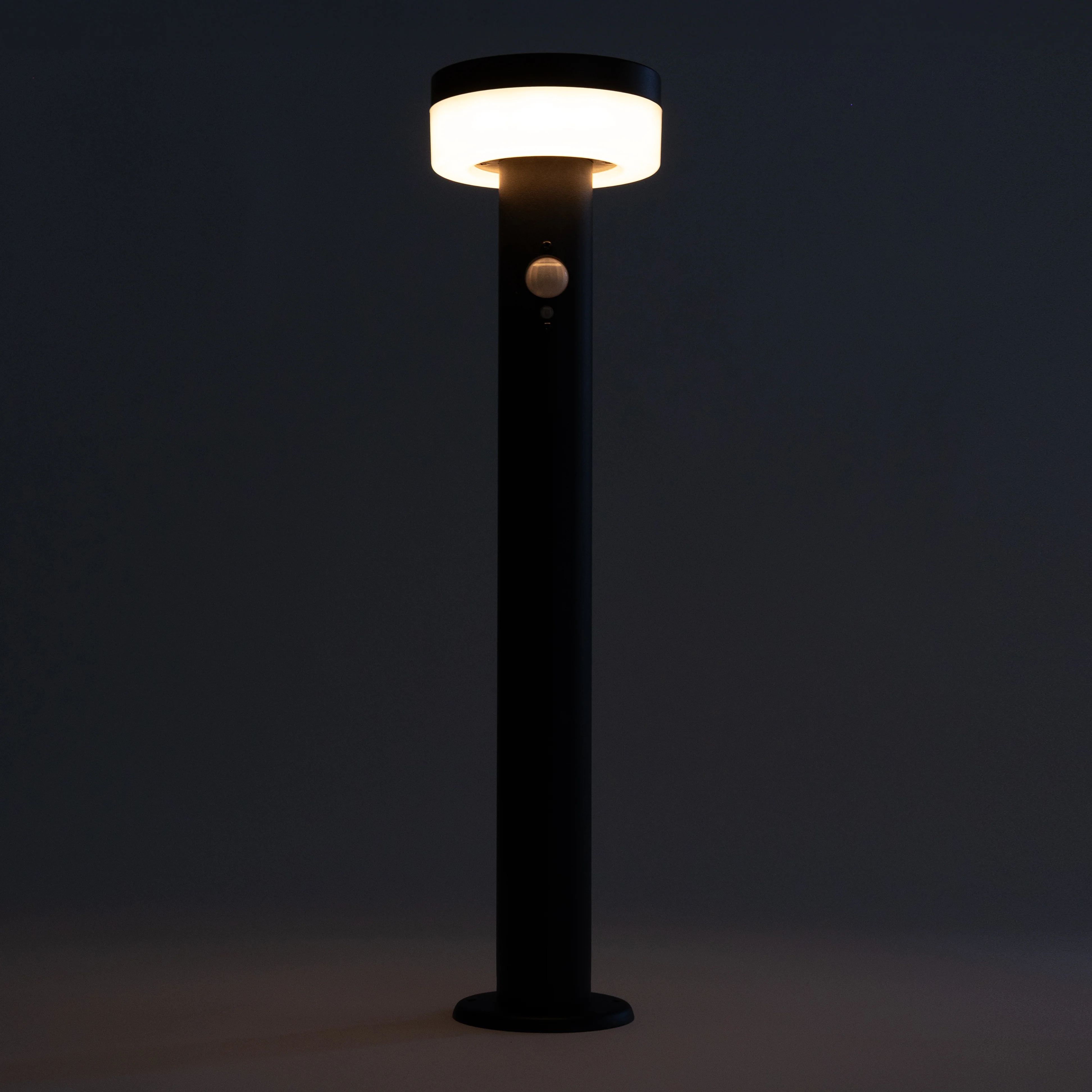 Black Stainless Steel Solar Bollard | Motion Sensor | MIDNIGHT - Image 6
