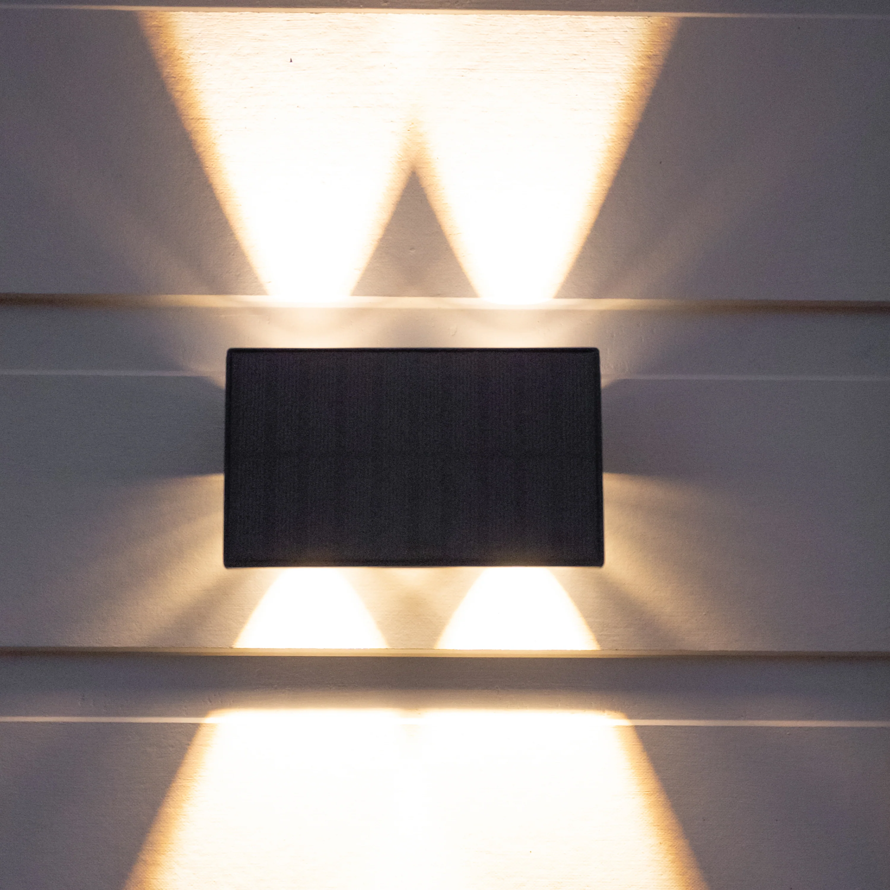 Solar Up & Down Wall Light | 4 LED | 2 Pack | Warm White | GALLERY - Image 5